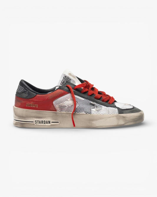 Golden Goose Distressed Black Red Stardan LTD Sneakers