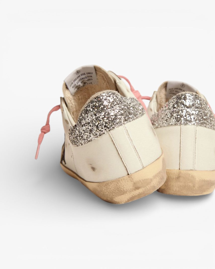 Golden Goose Super-Star LTD Sneakers with Colored Glitter Details