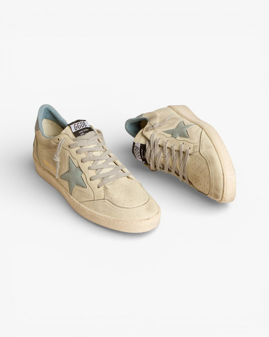 Golden Goose Ball Star LTD Edition Cream Pale Blue Star Sneakers