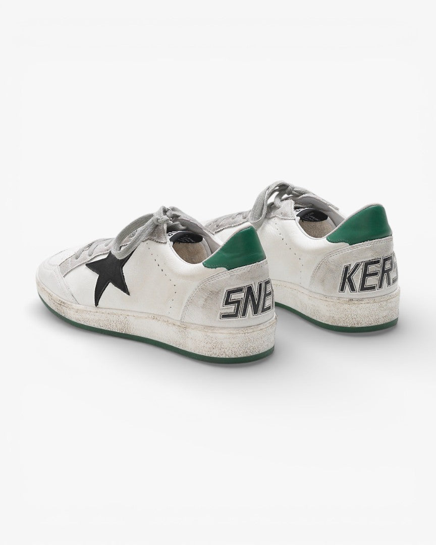 Golden Goose Ball Star Calf Leather Sneakers with Nubuck Star