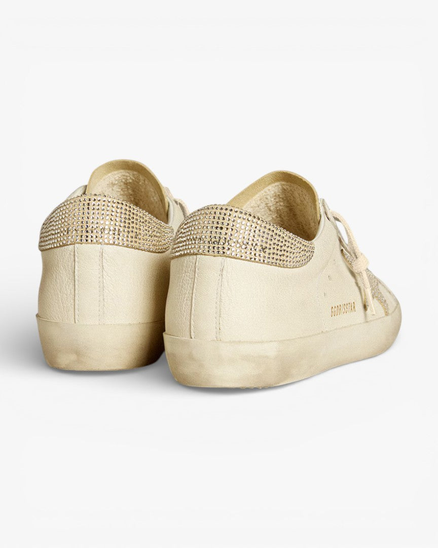 Golden Goose Women’s Super-Star Nappa Leather Swarovski Crystal Star Heel Tab