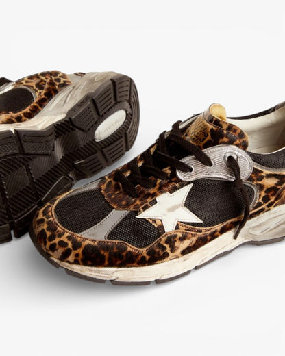 Golden Goose Running Star Leopard Sneakers