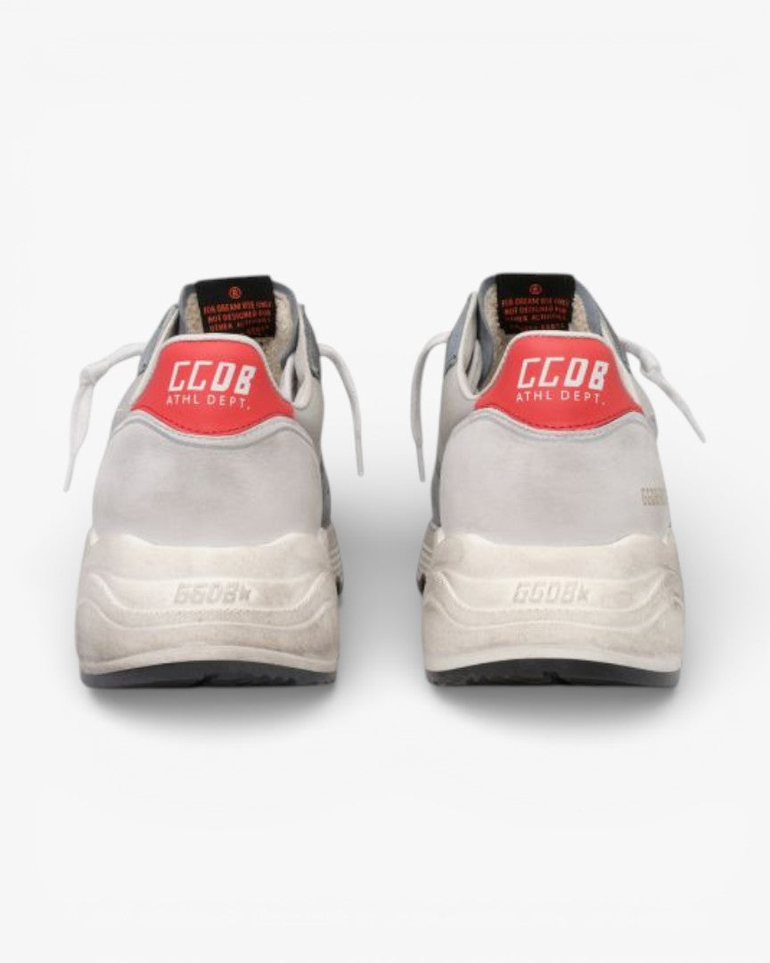 Golden Goose Grey Running Sole Sneakers Suede Canvas