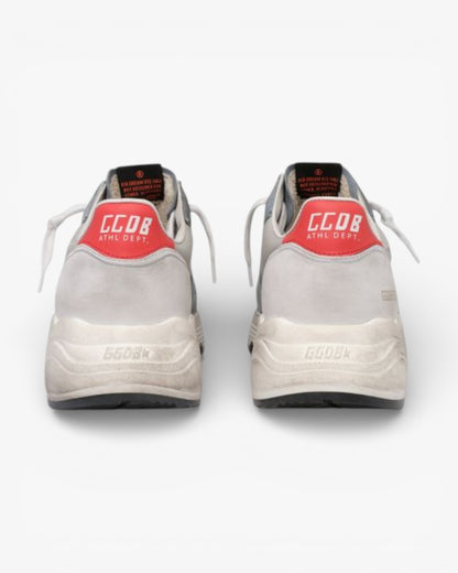 Golden Goose Grey Running Sole Sneakers Suede Canvas