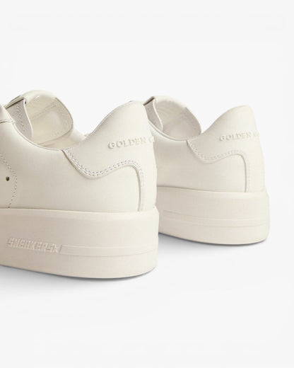 Golden Goose Purestar White Leather Sneakers Crystal Silver Star