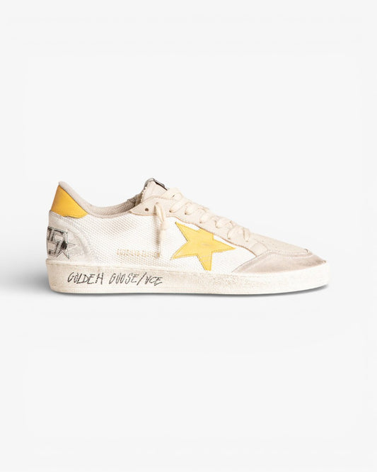 Golden Goose Ball Star LTD Edition White Yellow Star Sneakers