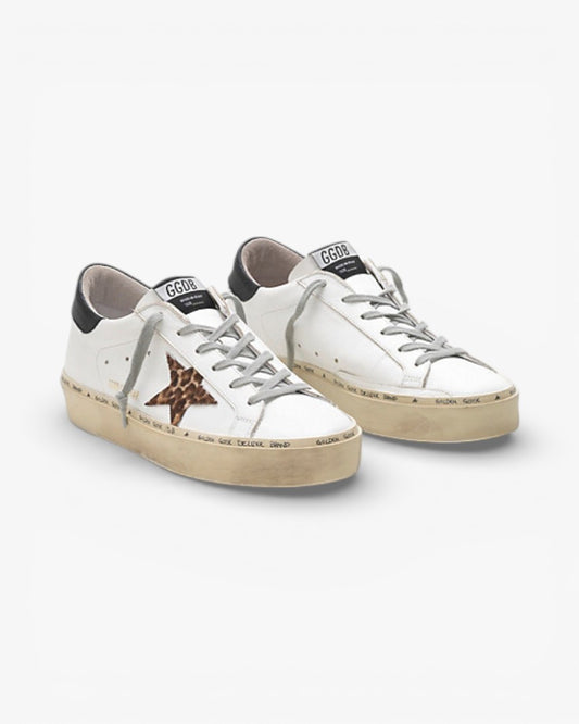 Golden Goose Hi-Star G34WS945.C2 Calf Leather Ponyskin-Effect Star Leather Heel Tab