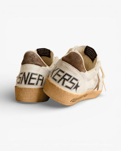 Golden Goose Ball Star LTD Edition White Brown Star Sneakers