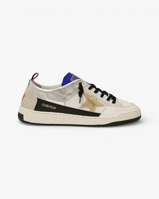 Golden Goose Yeah White Leather Sneakers With Gold Star