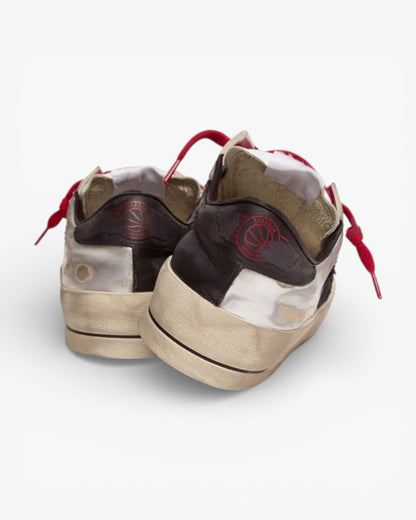 Golden Goose Stardan White Leather Sneakers Black Star Black Heel