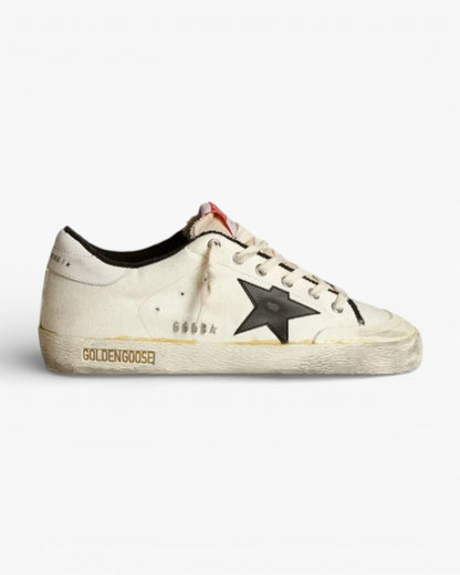 Golden Goose Super‑Star LTD Sneakers Beige Canvas Black Star