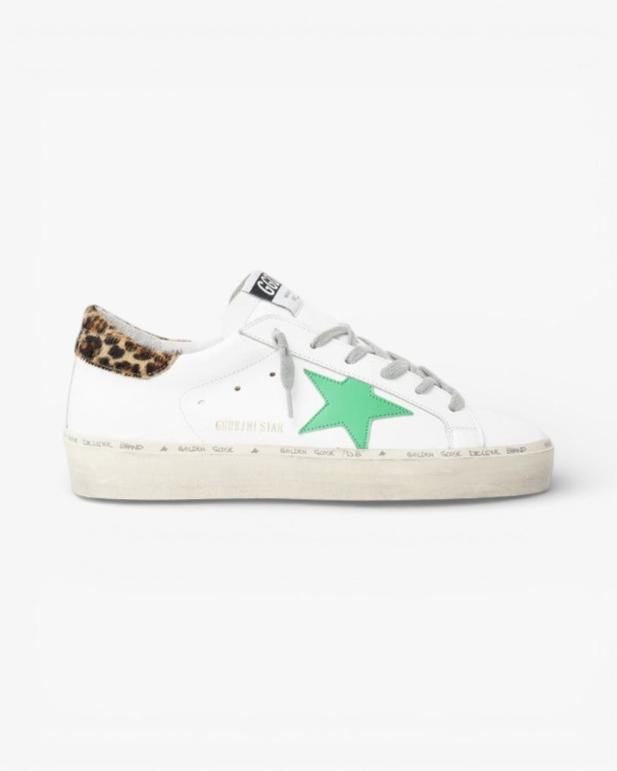 Golden Goose Hi-Star Sneakers Leopard-Print Heel Tab