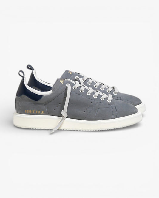 Golden Goose Dark Grey Nubuck Calf Suede Starter Sneakers