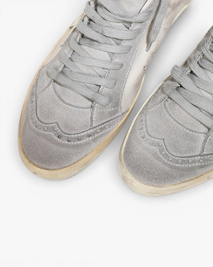 Golden Goose MID STAR Sneakers Pelle Stella Pelle White Gold Star