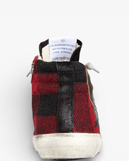 Golden Goose Slide Red Handmade Custom Couple Shoes Sizes 34-46