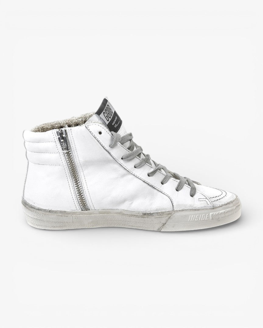 Golden Goose Slide White Handmade Custom Couple Shoes Sizes 34-46
