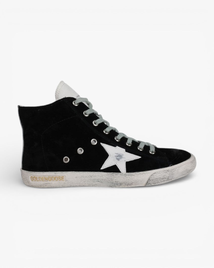 Golden Goose FRANCY Black Sneakers Handcrafted Custom Couples