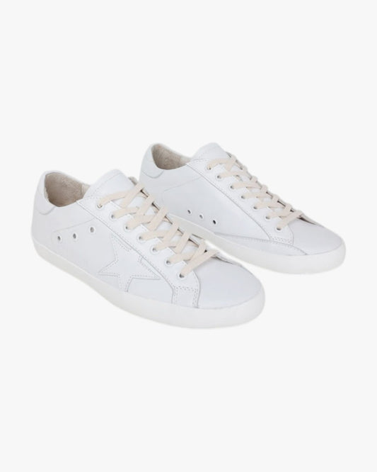 Golden Goose New All White Handcrafted Custom Couple Sneakers