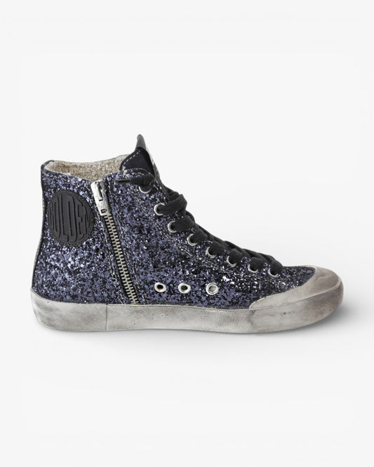 Golden Goose FRANCY Sneakers Fabric Embroidered Glitter Leather Star Space Glitter