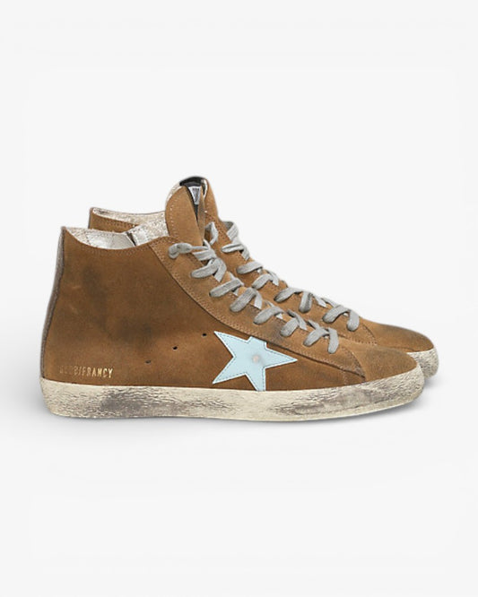 Golden Goose FRANCY Sneakers Camoscio Stella Pelle Olive Suede