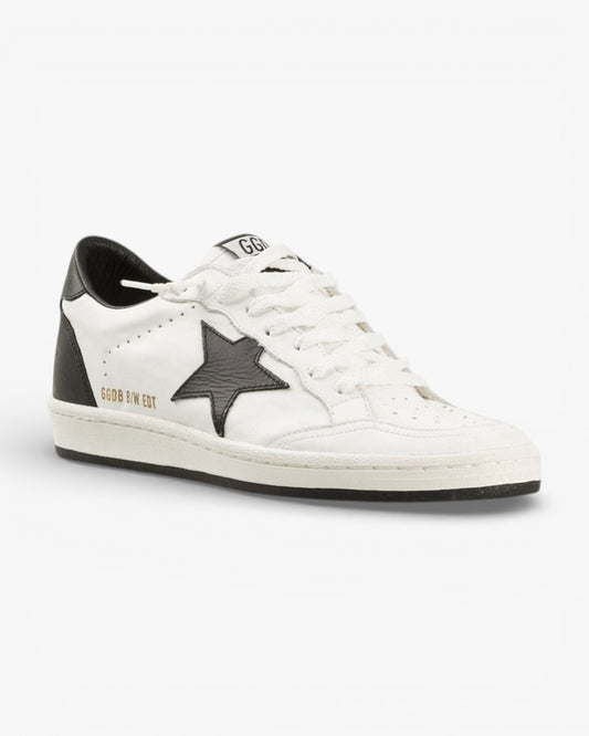 Golden Goose Superstar White Leather Sneakers Black Star Black Heel Tab