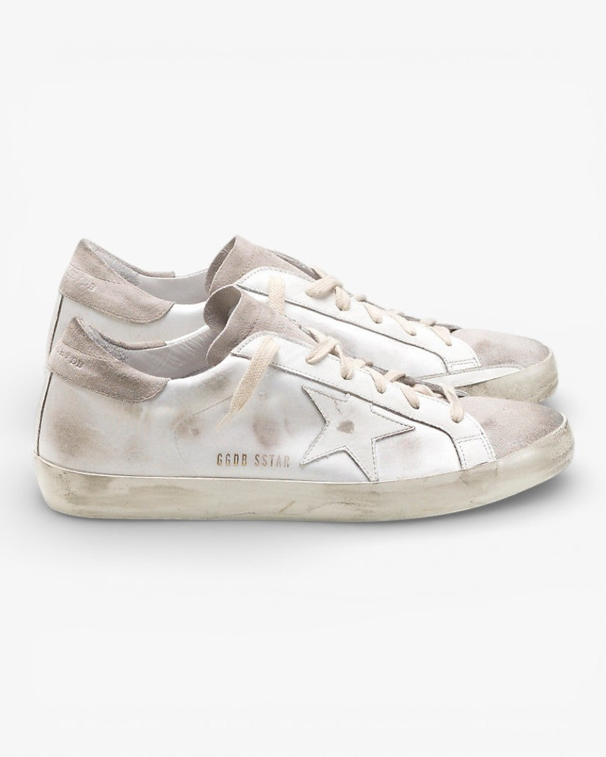 Golden Goose Superstar Sneakers Calfskin Leather Silk Coated