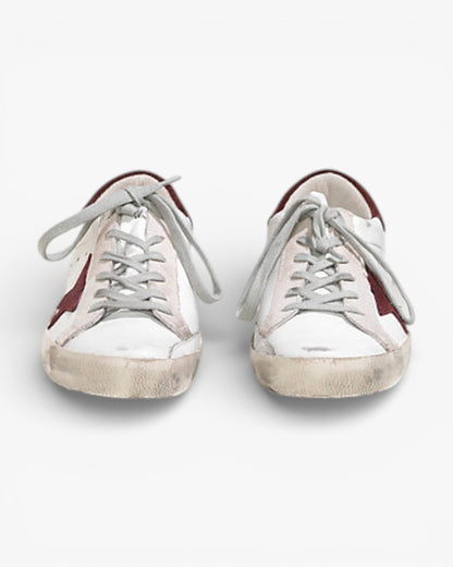 Golden Goose Super‑Star Sneakers White Leather Purple Suede Star