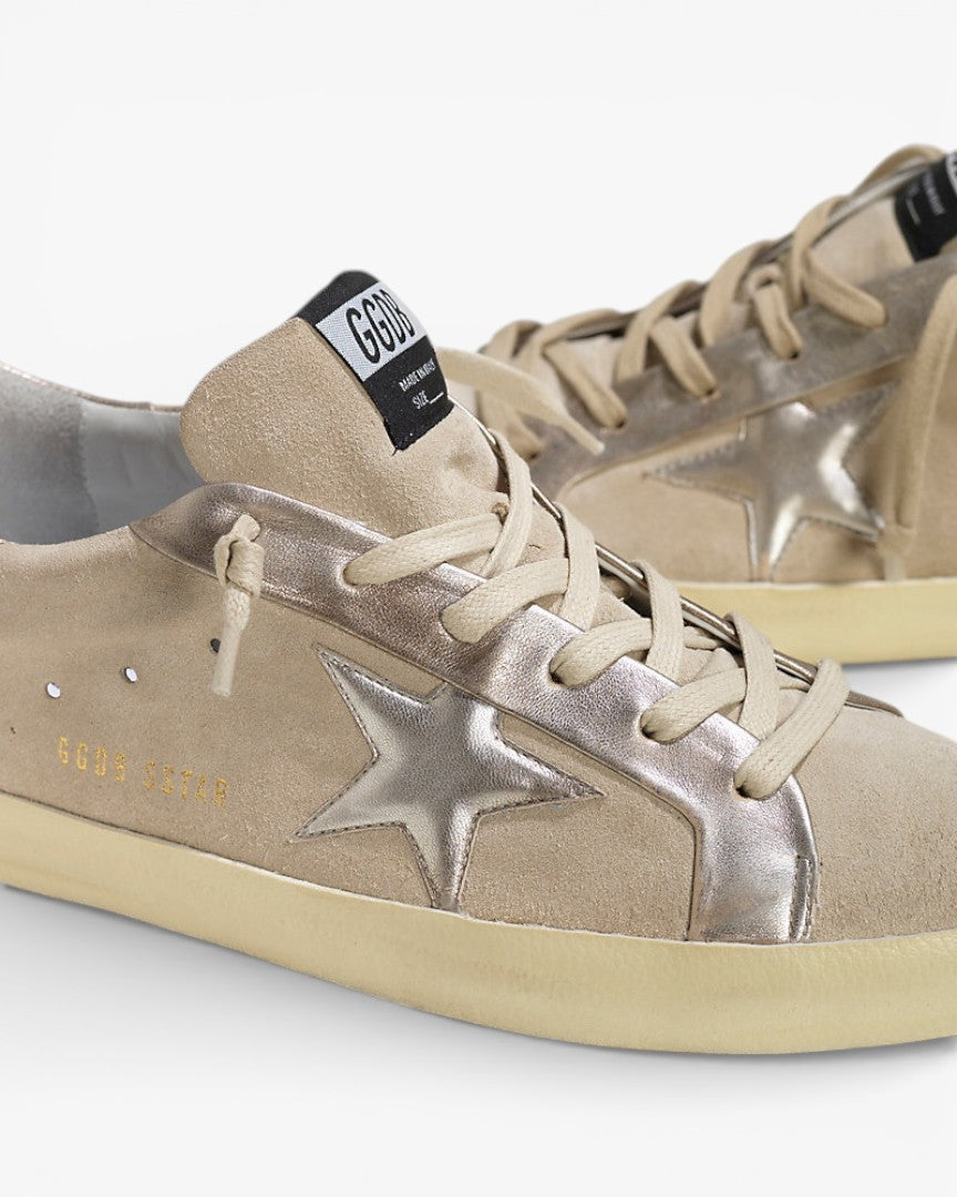Golden Goose Super‑Star Bespoke Sneakers Beige Suede Gold Star