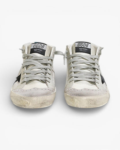 Golden Goose MID STAR Sneakers Tessuto Tecnico Stella Camoscio Grey Cord Gum Sole