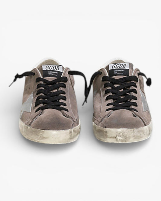 Golden Goose Super‑Star Sneakers White Mid Grey Suede