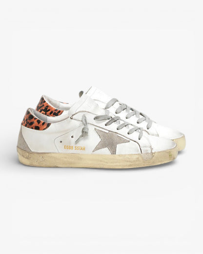 Golden Goose Super-Star Sneakers with Leopard Suede Star