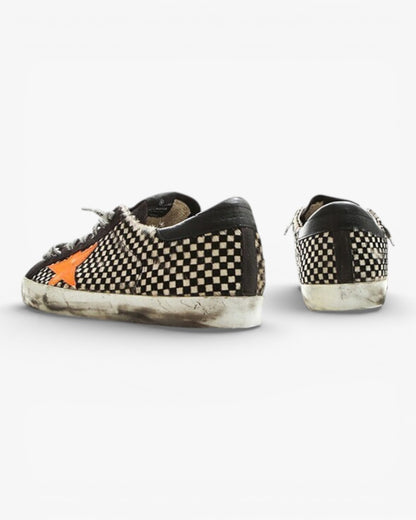 Golden Goose Superstar Check Horse Handcrafted Custom Couple Sneakers