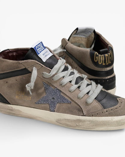 Golden Goose MID STAR Sneakers Camoscio Stella Glitter